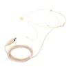 Leapiture Headset Microphone, 3-Pin Earhook Microphone, Omnidirectional Condenser Microphone, Beige,