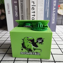 OBEST Dinosaur Children's Money Box, Cartoon Design, Electric, Children's Savings and Money Saving Toy