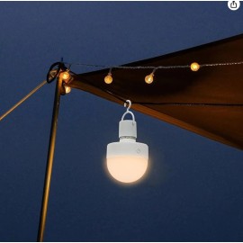 Kolhgnse 3-Color Changing Bulb, Rechargeable Light Bulb with Remote Control Magnetic Hang