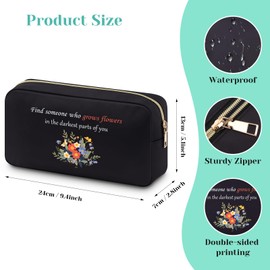 Inspirational Gifts for Women Friend Makeup Bag Motivational Gifts for Colleague Sister Friend Encouragement Gifts for Women Friendship Gifts for Women Daughter Sister Cheer Up Gift Cosmetic Bag