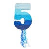 Number 5 Pull String Pinata for Boys 5th Birthday Party