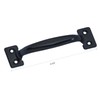 QCAA Door Pull, 6-1/2", Steel, Black Coated, 2 Pack, Made