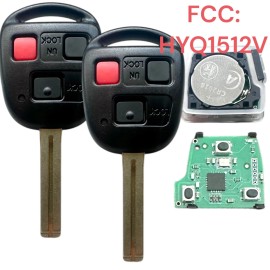 KEYXPRESS 2x for Lexus GX470 LX470 2003-2009 Relacement Remote Car Key Fob HYQ1512V -4D68
