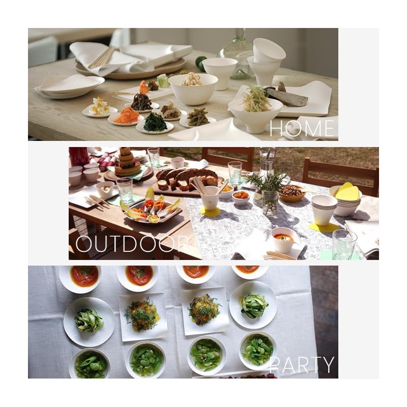 wasara round plates, 6-piece set