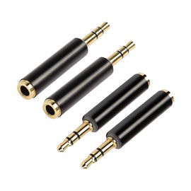 XMSJSIY 3.5mm TRRS to TRS Microphone Adapter, 3.5mm TRRS Female to TRS Male Microphone Jack for Cameras, Recorders with TRS Microphone Connector - 4 Pack