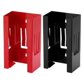 EMENTOL 2PCS Magnetic Glove/Tissue Dispenser Holder Set, Red and Black Glove Dispenser Wall Mount, Mount Onto Tool Box or in Workshops