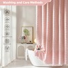 Siiluminisoy Extra Long Pink Boho Shower Curtain with White Tassel,