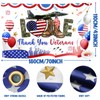 Veterans Day Backdrop Banner,Thank You Veterans 4th of July Memorial
