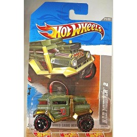 Hot Wheels 2011 Hot Wheels #243 HW Video Game Heroes 21/22 BAD MUDDER 2 Green w/Gold Pipes