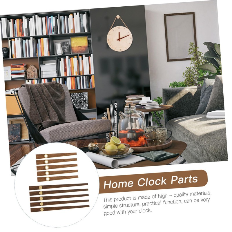 WHAMVOX 5 Sets DIY Clock Hands Wooden Clock Pointer Repair