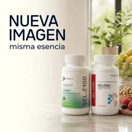 Selenio Suplemento con Zinc Sel Z100 Primetech 100 Cáps con 100 Mcg de selenio y 20 mg de Zinc, protección antioxidante para las celulas contra el est