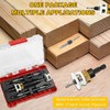 AUMEL 5 Piece Hex Shank Router Bit Set with Adjustable