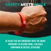CONTACT CO. Smart Emergency ID Silicone NFC Wristband, Vibrant Smart