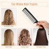 VOCOSTE Wide Tooth Slat Tail Comb Plastic Long Tail Comb