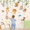 DECOWALL Jungle Animals Vine Wall Stickers Lion Monkey Koala Cute