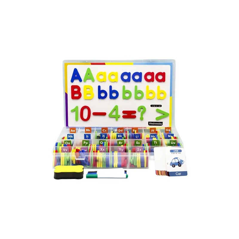 Regletas Magnéticas Montessori QITING Letras Inglés 248 Pzs Espuma EVA