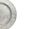 6 Embossed Decorative Silver Round Floral Charger Plates Christmas Xmas