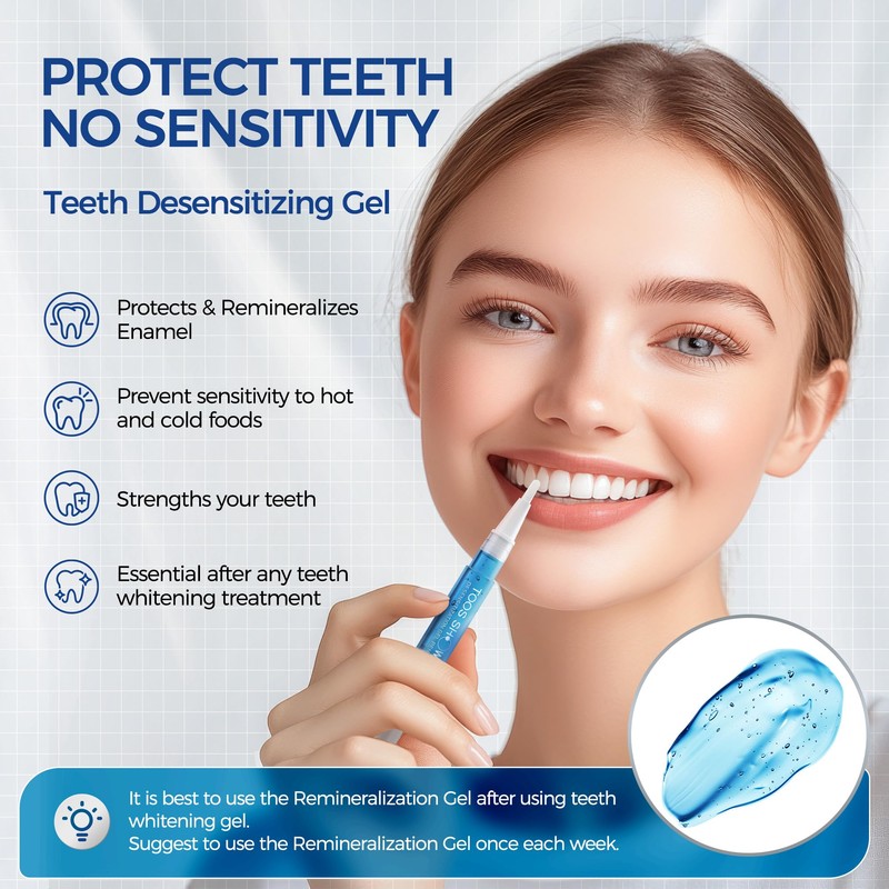 Teeth Whitening Kit for Sensitive Teeth,with 32X Waterproof LED Accelerator