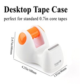 Tape Dispenser Desk,Heat Masking Tape Dispenser(2 Colors,Small) (White)