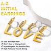 FOCALOOK Earrings Women's Letter A to Z Earrings Gold Hoop