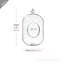 WGV Hanging Glass Plant Terrarium Bulk, Width 5", Height 8", Lantern DIY Air Succulent Planter Clear Tea light Votive Candle Holder, Wedding Event Office Home Outdoor Decor, 3 Pieces