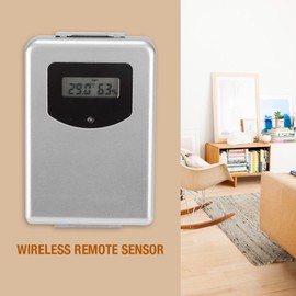 Digital Remote Sensor, 433MHz Wireless Remote Sensor, Light Weight Portable LCD Display for Home