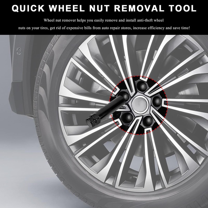 ZNDAW 7 Spline Tuner Lug Nuts Key, 7-Point Wheel Lock