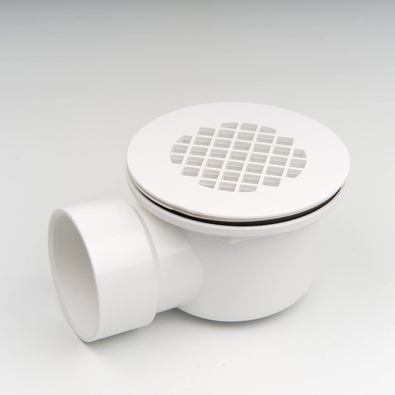 MUCOL Low Profile Shower Base Drain with Perforated Strainer, 1.5