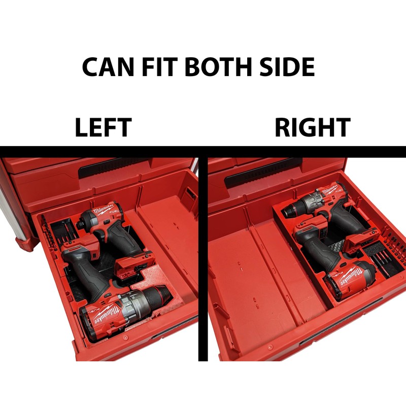 M18 Gen4 Drill/Impact Driver Combo Insert Organizer for Milwaukee Packout