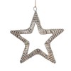 Antique Wash Willow Flat Open Hanging Star Wreath Christmas Decoration