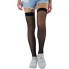 ToBeInStyleWomen's Spandex Fishnet Thigh High - Black