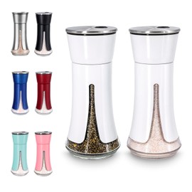 White Salt and Pepper Shakers by Aelga, White Kitchen Accessories, White Decor for Kitchen,Restaurants,Camp,BBQ