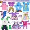 12 Sets 14-16-Inch Baby Doll Clothes Outfits, Dress, Headbands, Accessories