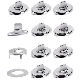 Unifizz Twist Lock Common Sense Fastener - Marine Grade Nickel Plated Brass Turn Buttons for Boats, Sailboats, RVs, Dinghies and Caravans (10 PCS)