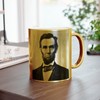 Fabulous Goldene Tasse aus verchromter Keramik - Abraham Lincoln USA