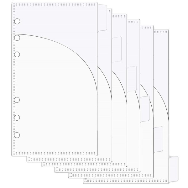Mogoostry A6 Binder Pocket Cash Envelope 6-Tab Clear Plastic Binder