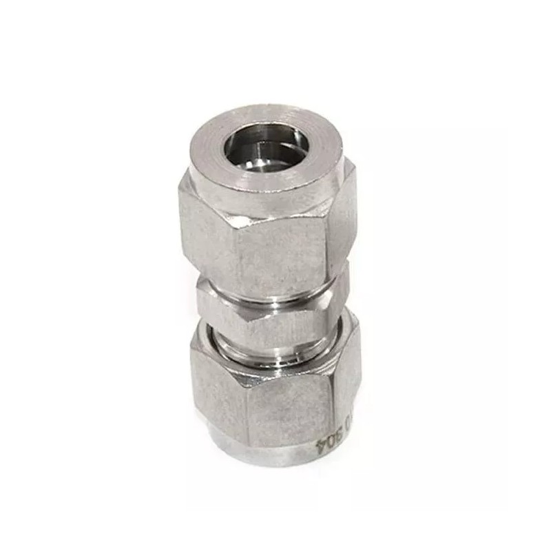 Hardwareeeer 304SS Compression Tube Fitting Union with Double Ferrules 3/8"