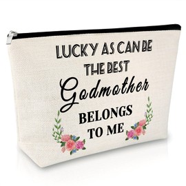 Godmother Gifts Christian Gift for Godmother Cosmetic Bag Thank You Gift for Godmother Makeup Bag Godmother Birthday Gift Godmother Proposal Gift Baptism Christmas Mother's Day Gifts for Godmother