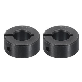 uxcell 2pcs Single Split Shaft Collar 5/16" Bore One-Piece Clamping Collar, 11/16" OD, 5/16" Thickness, Black Oxide Steel Set Screw Lock Collar Clamp
