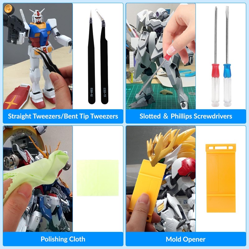 Gundam Tool Kit, 82 Pcs Professional Model Tool Kit for