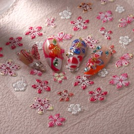 Jremg 5D Embossed Flower Nail Stickers Colorful Floral Nail Decal Self-Adhesive Daisy Lily Flowers Nail Designs Cute Leopard Blossom Nail Designs Nail Supplies for Women DIY Nail Decoration 3 Sheets