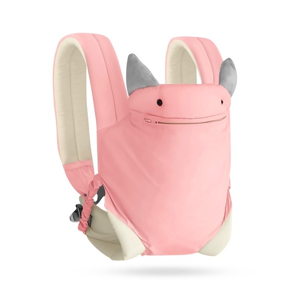 SONARIN 4-in-1 Lightweight Baby Carrier,Ergonomic Soft Cotton Baby Wrap Carrier Breathable Child Carrier Backpack,Front and Back Carry for Newborn and Toddler 0-36 Months(Pink)