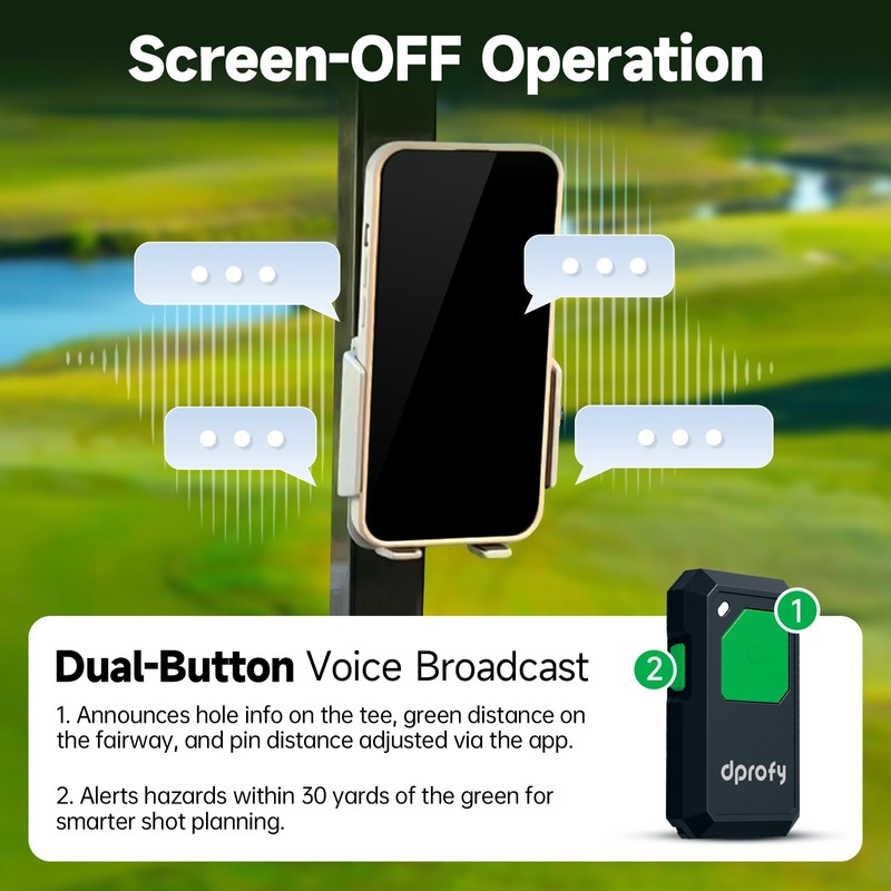 Dprofy Golf GPS Range Finder Work with Dprofy APP, Golf