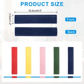 uxcell 4 Pcs Adjustable Pen Loop Holder for Notebook, PU Leather Pen Holder Pencil Sleeve Elastic Strap Band Designed for Journals Clipboards, Notebooks, Journals (Dark Blue)