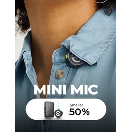 HollyView Hollyland Lark M2 Wireless Lavalier Microphone for iPhone/Android/Camera/PC/Laptop with Lightning/USB-C/Plug, 48KHz 24Bit, 1000ft Range, Noise Cancellation, 30H Battery for Video Recording, Streaming