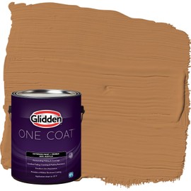 Glidden Exterior Paint + Primer: Brown/Cowboy Hat, One Coat, Flat, 1-Gallon