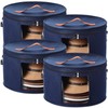 Suzile 4 Pack Large Round Foldable Hat Box for Women