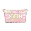 Hiroyuki Iridescent Makeup Bag, 14 inches Cosmetic Bag, Large Capacity