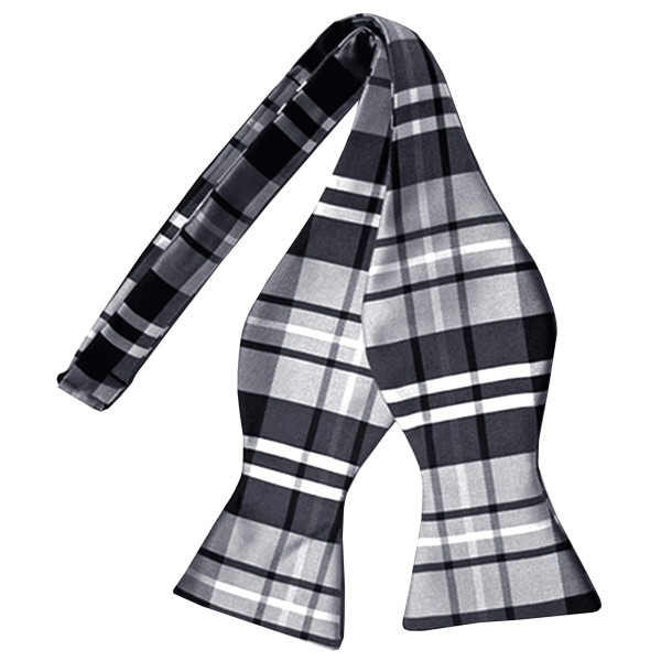 Vesuvio Napoli New Men's Polyester plaid checkers self-tied Bow Tie