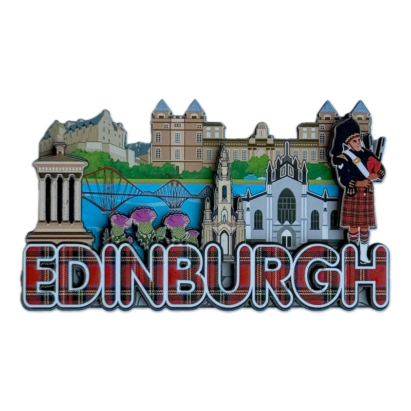 LILAJ Scottish Fridge Magnets 6-Pack - Edinburgh Castle, Telephone Box,